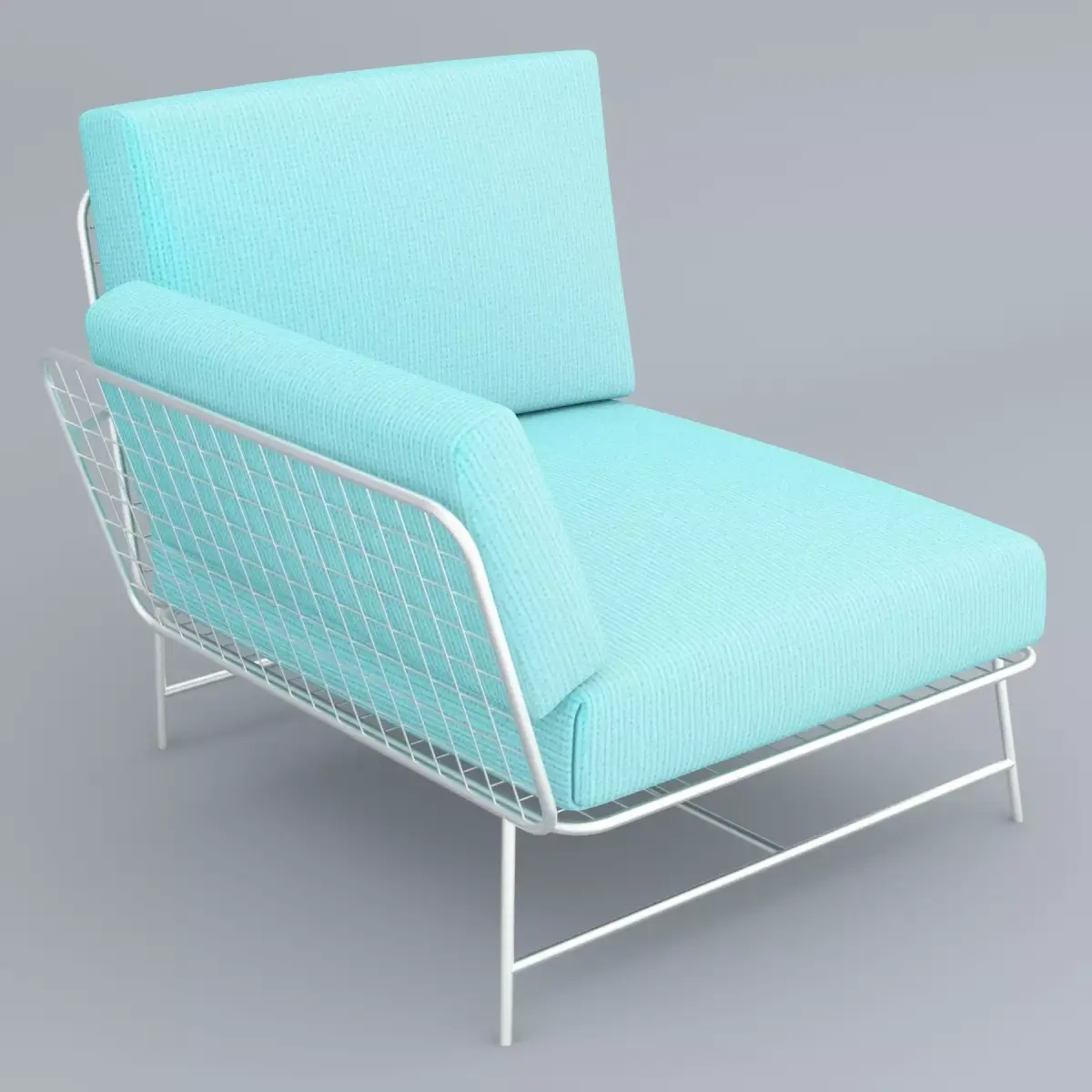 Chair outdoor lounge Low-poly 3D model