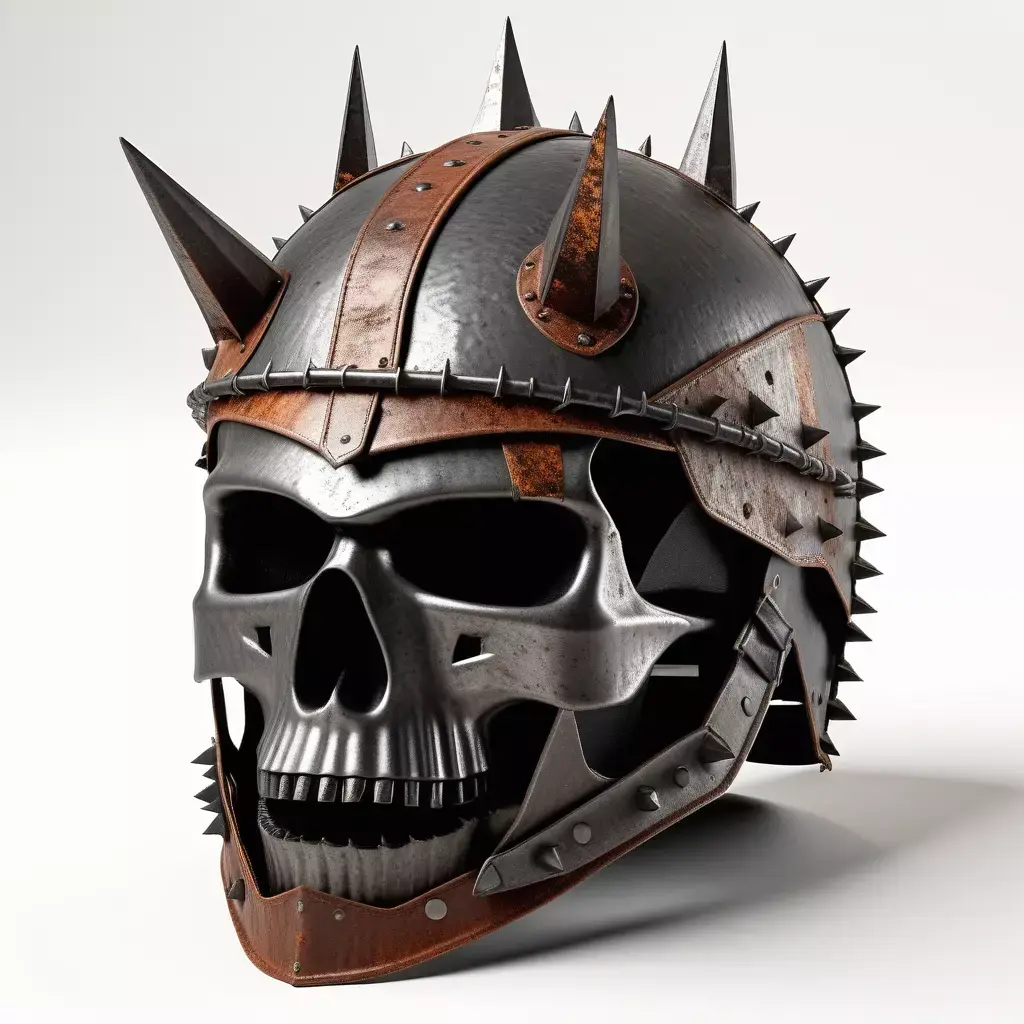 Spiked Skull Warrior Helmet 3D model