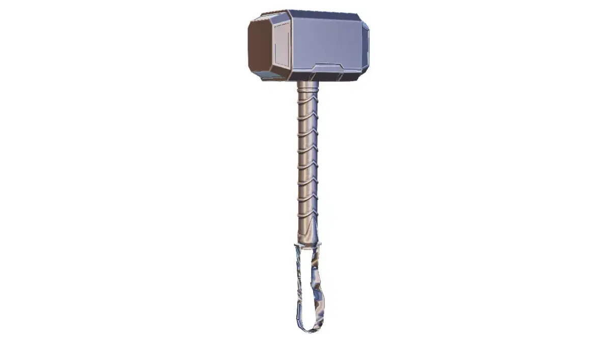 Thor Hammer Mjolnir Sci-Fi Metallic Weapon 3D model