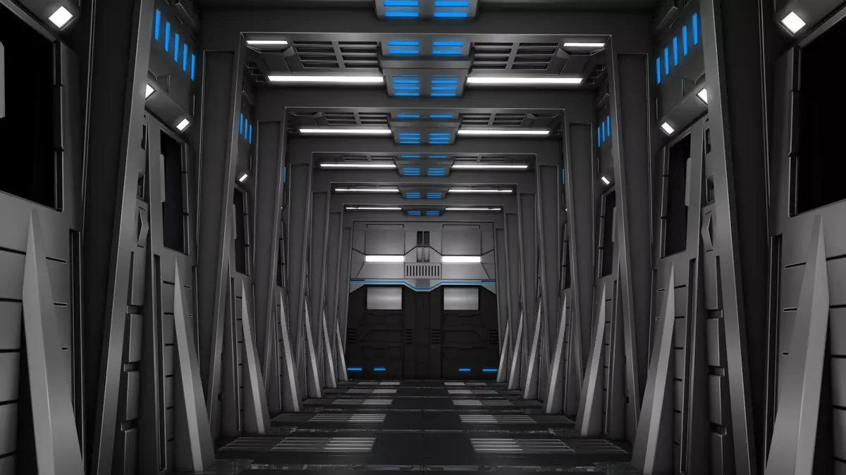 Sci Fi Corridor 3D model 181