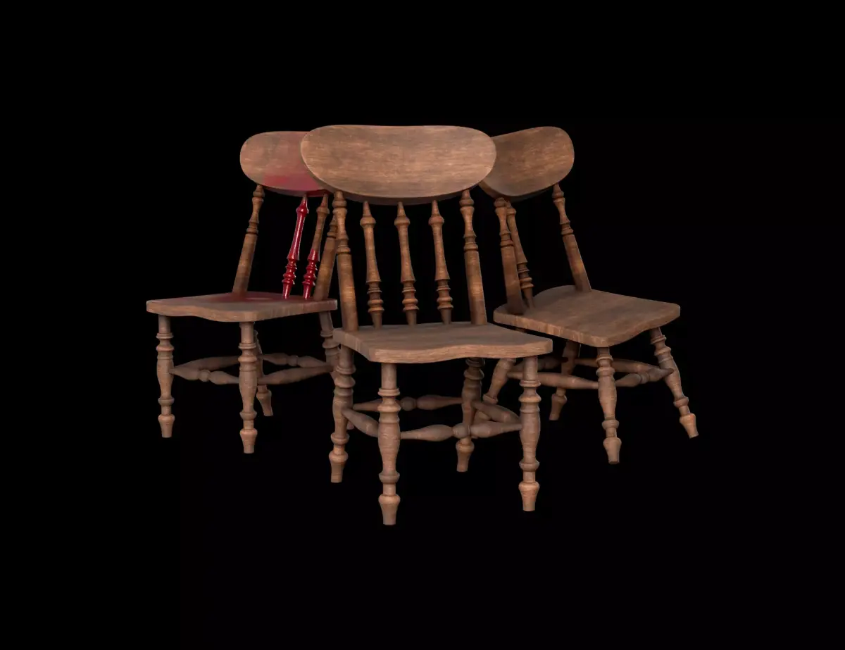 19th Century English Victorian Old Chair Free 3D model