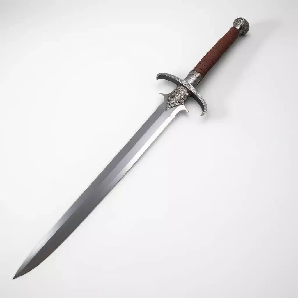 Detailed Fantasy Medieval Longsword 3D model