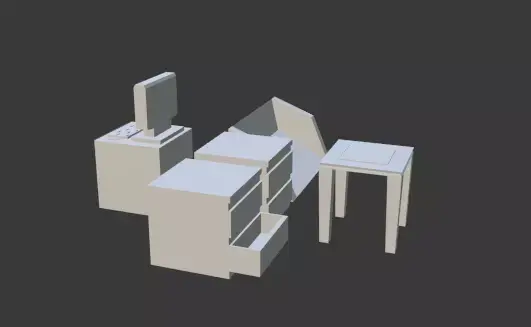 Living Room Furniture Set Free low-poly 3D model