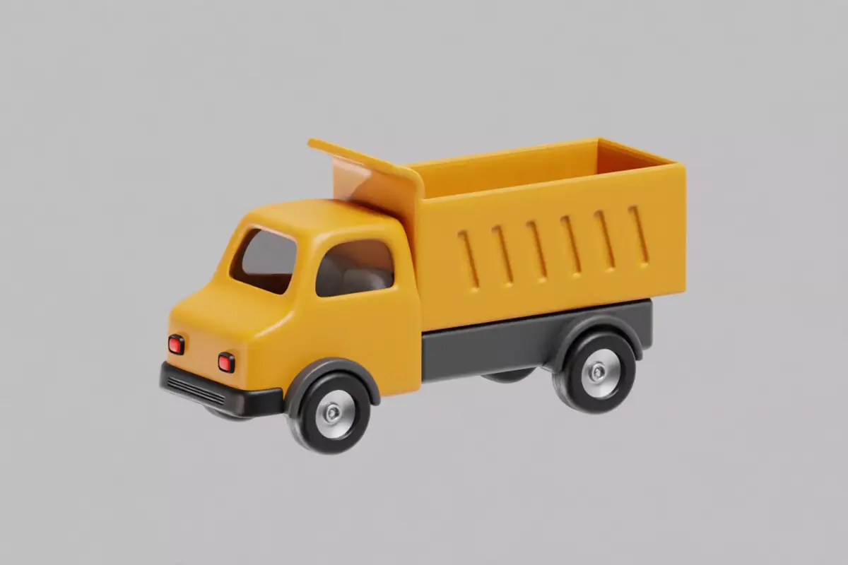 Dump Truck Cartoon Low-poly 3D model purchase