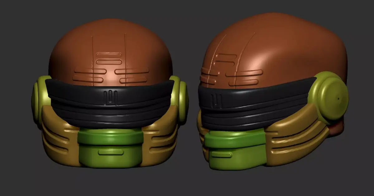 helmet high poly sculpt 3d printable ver 7 3D model 3D model 224