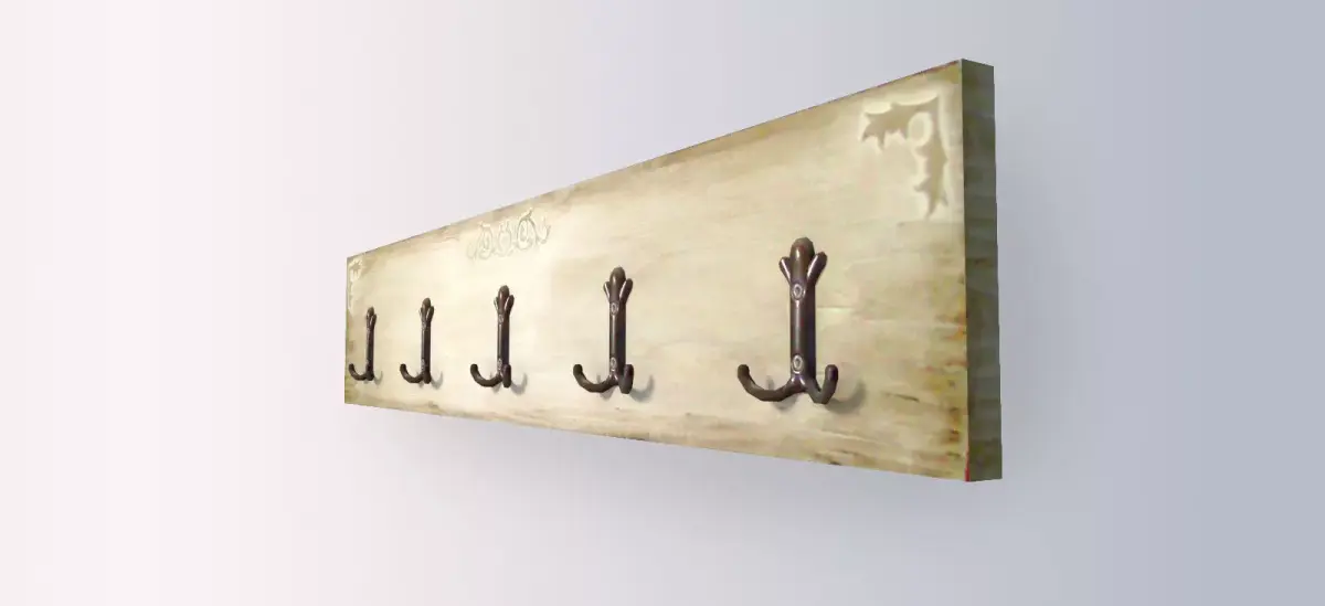 Clothes hanger - rustic style Free 3D model