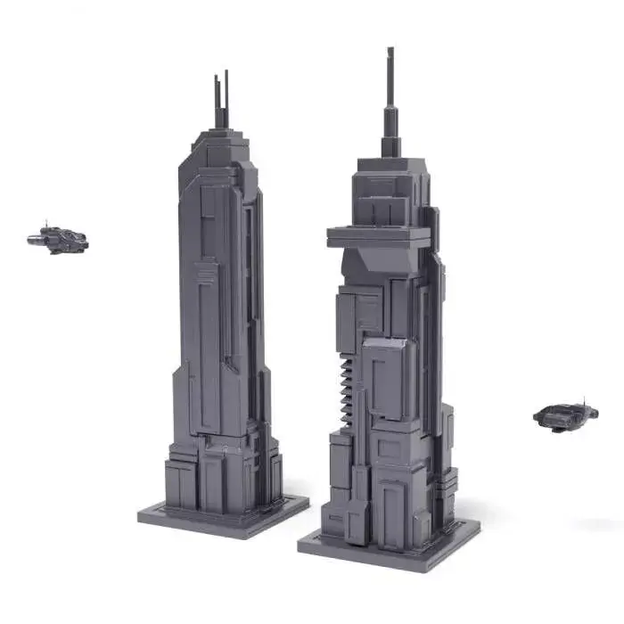 SCI-FI Buildings 3D print model