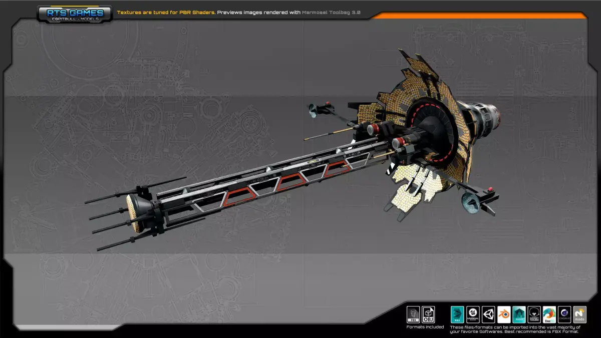 SF SatCom 2K Low-poly 3D model