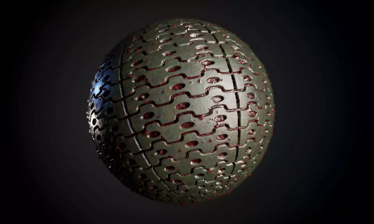 Tank Tred Military Dirty Seamless PBR Texture Texture 20