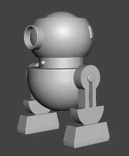 Custom STL File Baby R2 D2 Cartoon Droid Series 3d printing 3D print model