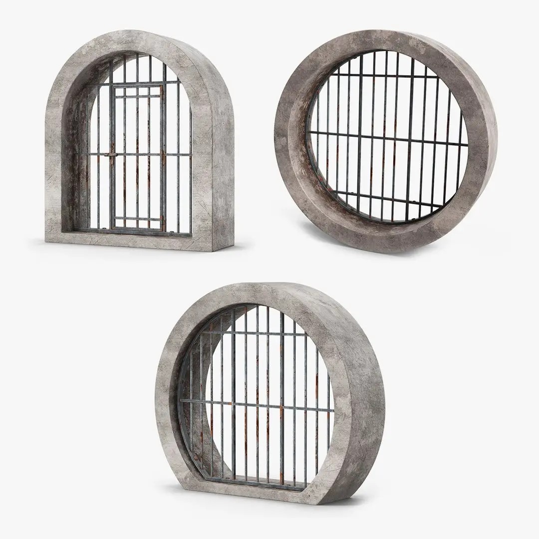 Concrete Sewer Grates Collection 3D model