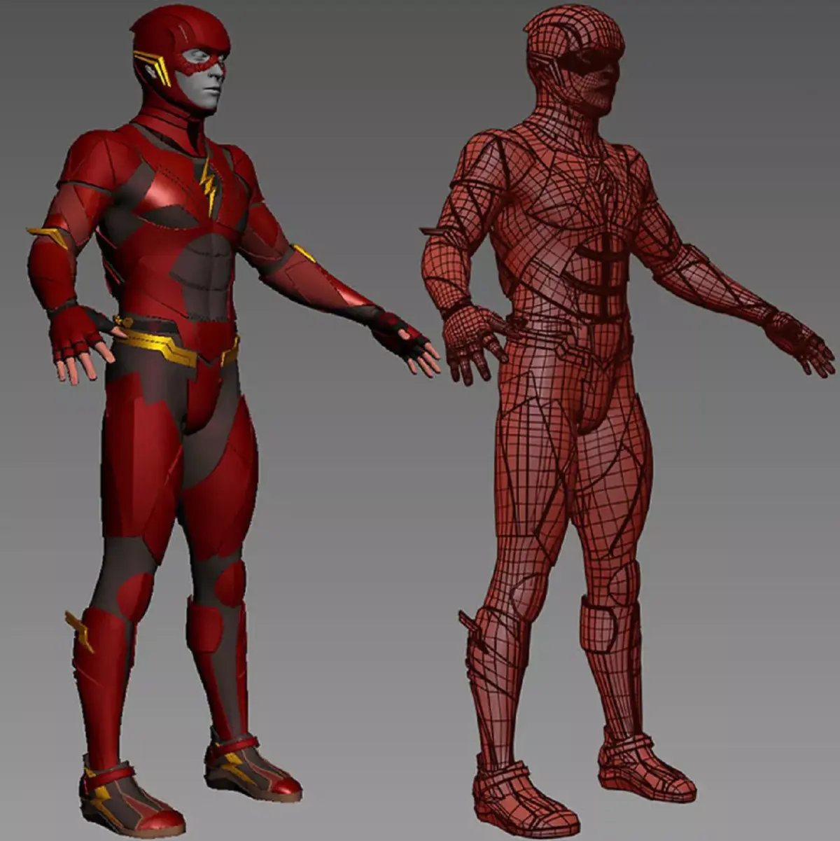 The Flash Justice League Full Body Armor Suit 3D Print Files 3D print model
