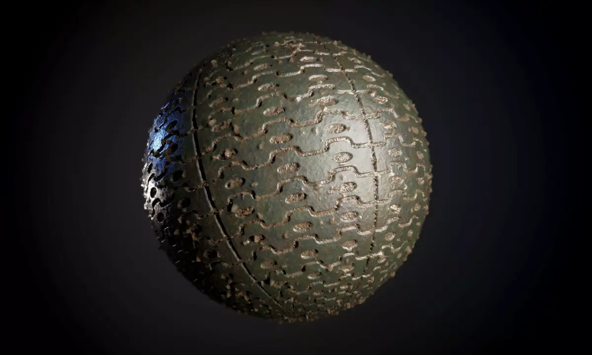 Tank Tred Military Dirty Seamless PBR Texture Texture 22