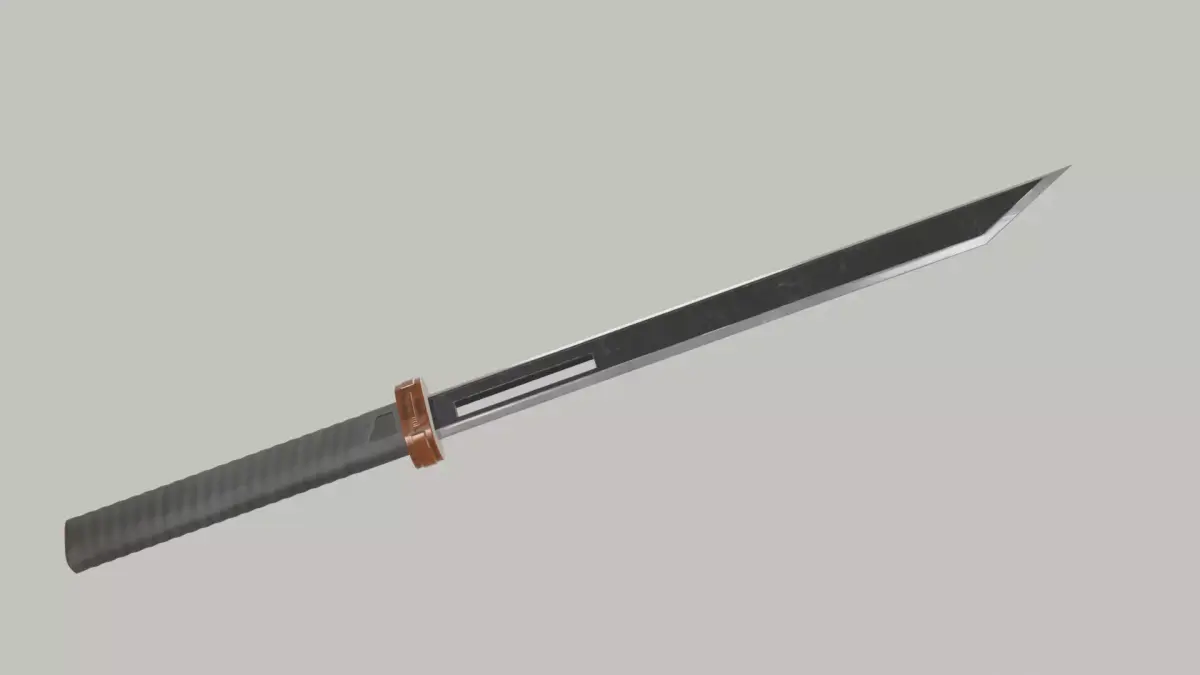 Tactical Katana Low-poly 3D model