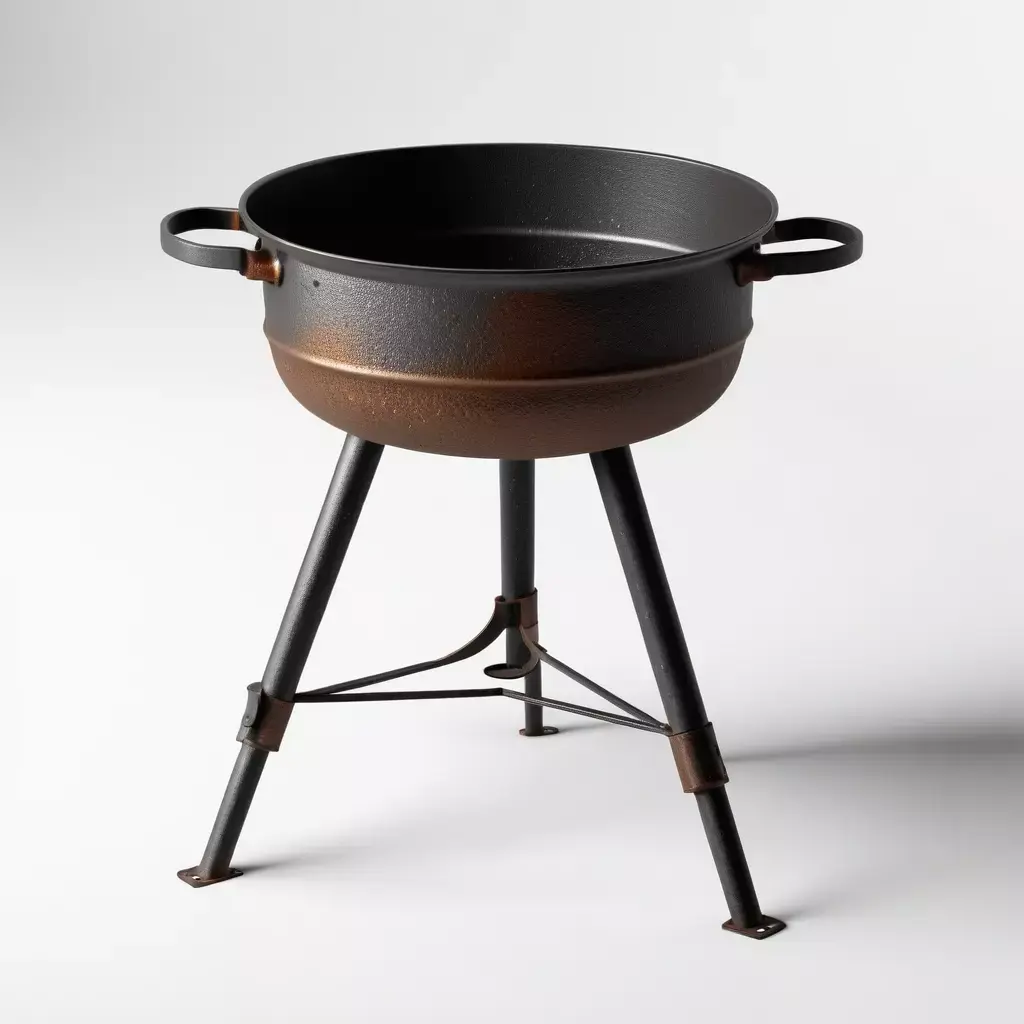 Rustic Outdoor Metal Fire Pit 3D model