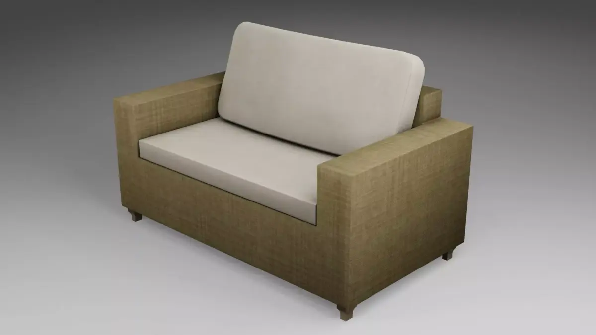 Garden Seat Low-poly 3D model purchase