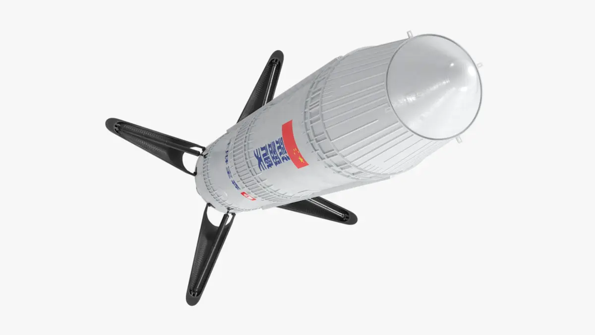 Deep Blue Aerospace Nebula Rocket Rigged for Cinema 4D 3D model