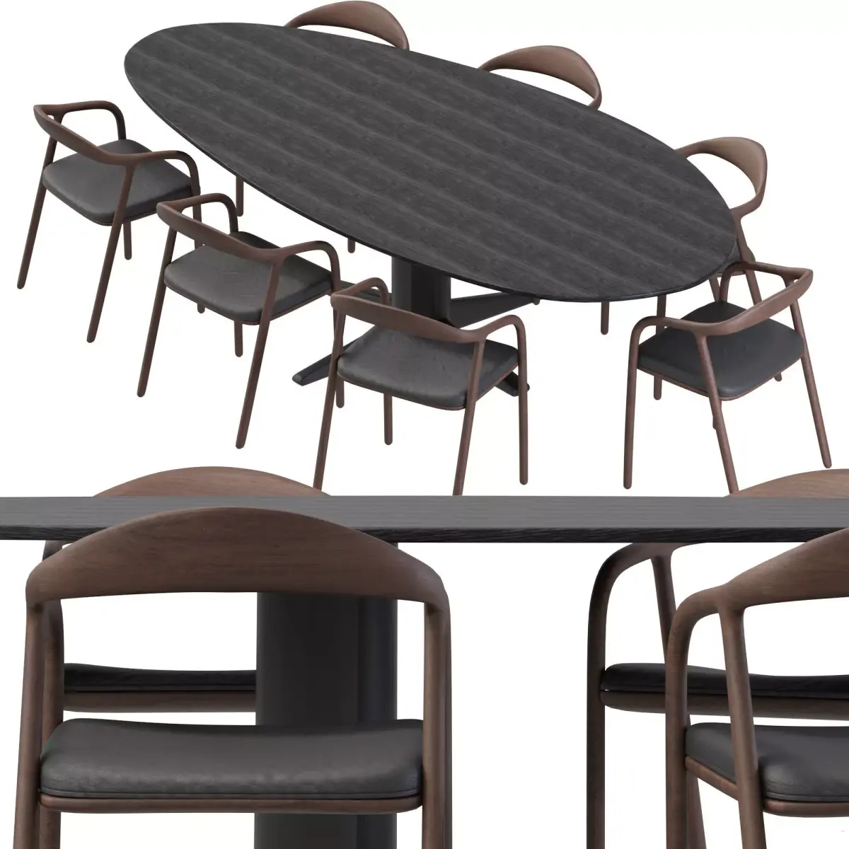 Modern Table and NEVA Chair by ARTISAN Free 3D model