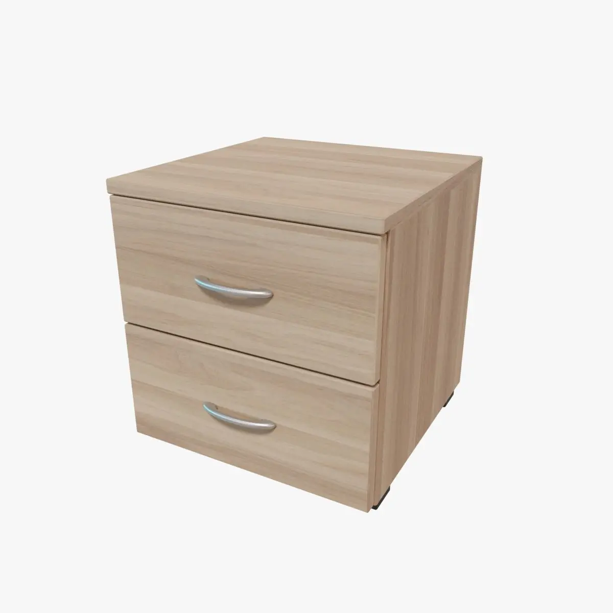Nightstand bedside table with two drawers Free low-poly 3D model