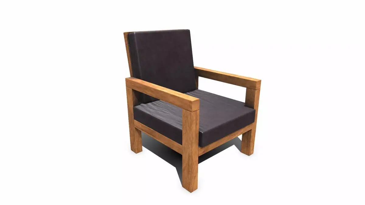 Armchair Low-poly PBR Free low-poly 3D model buy