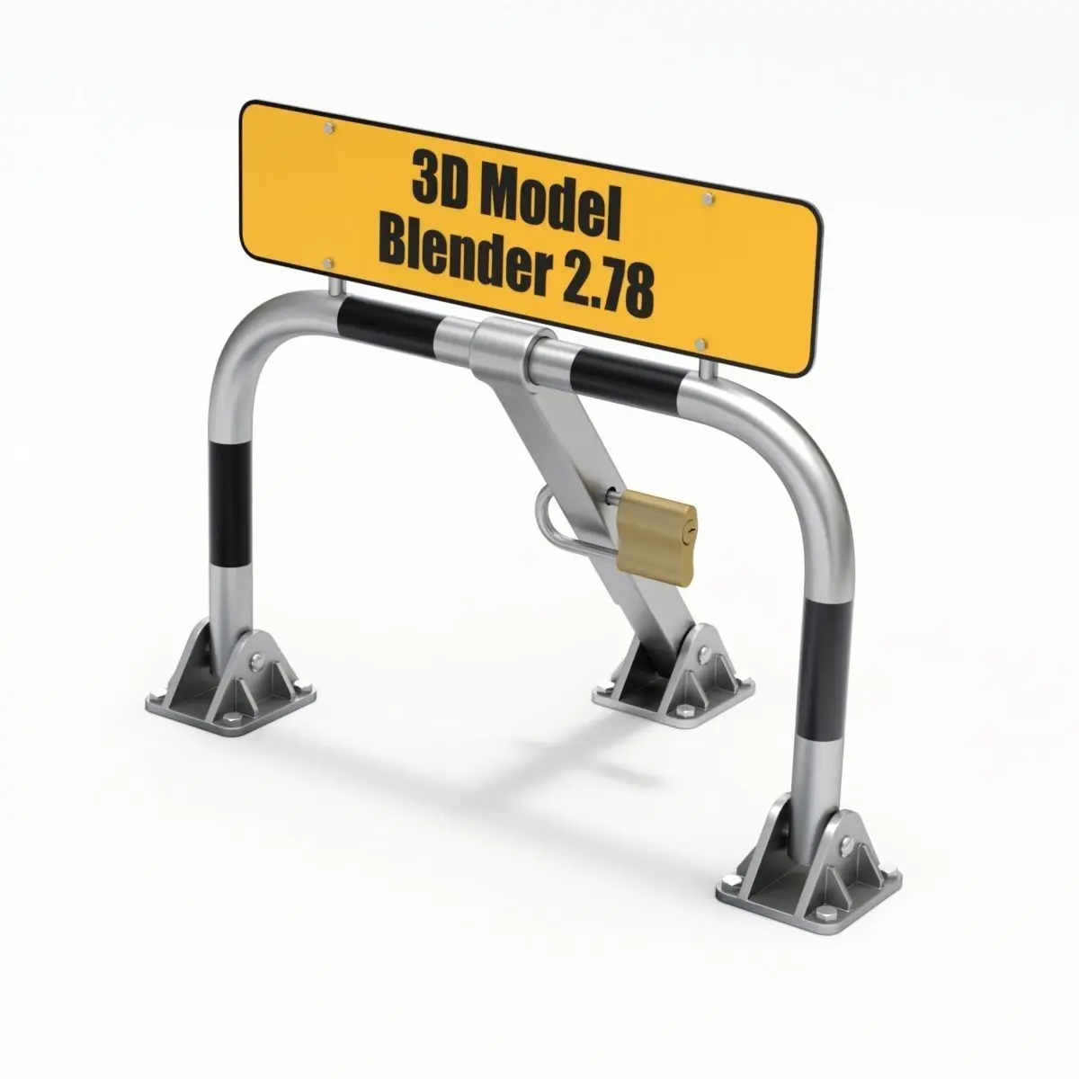 Parking Barrier 3D model buy