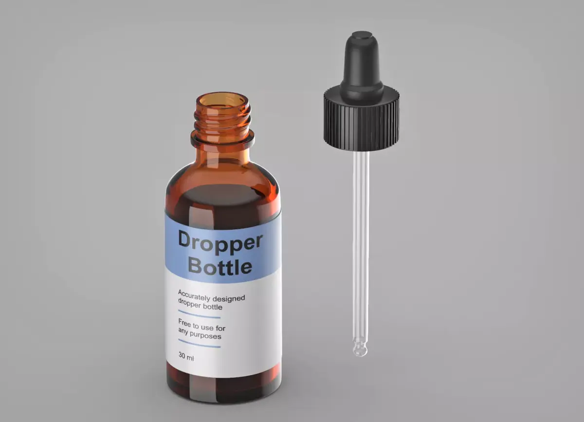 Realistic  Dropper Bottle 3D model