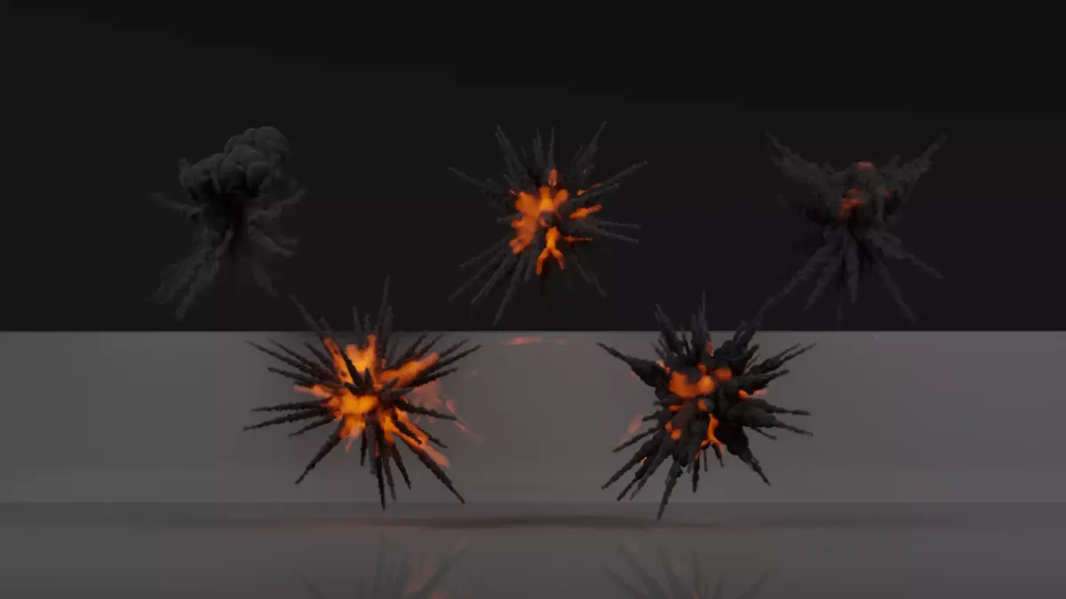 Flak Explosion Pack 3D model 3D model