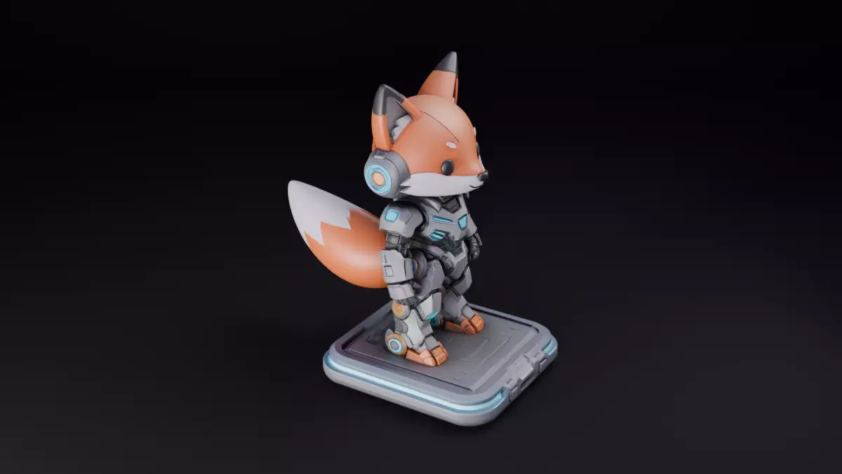 Cyber Fox Mech 3D print model