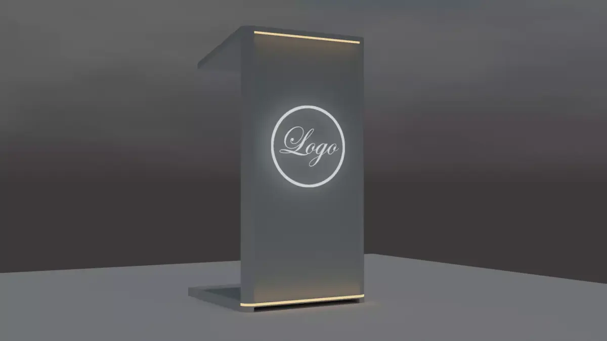 Podium Perfection A Light-infused 3D Stand Free 3D model