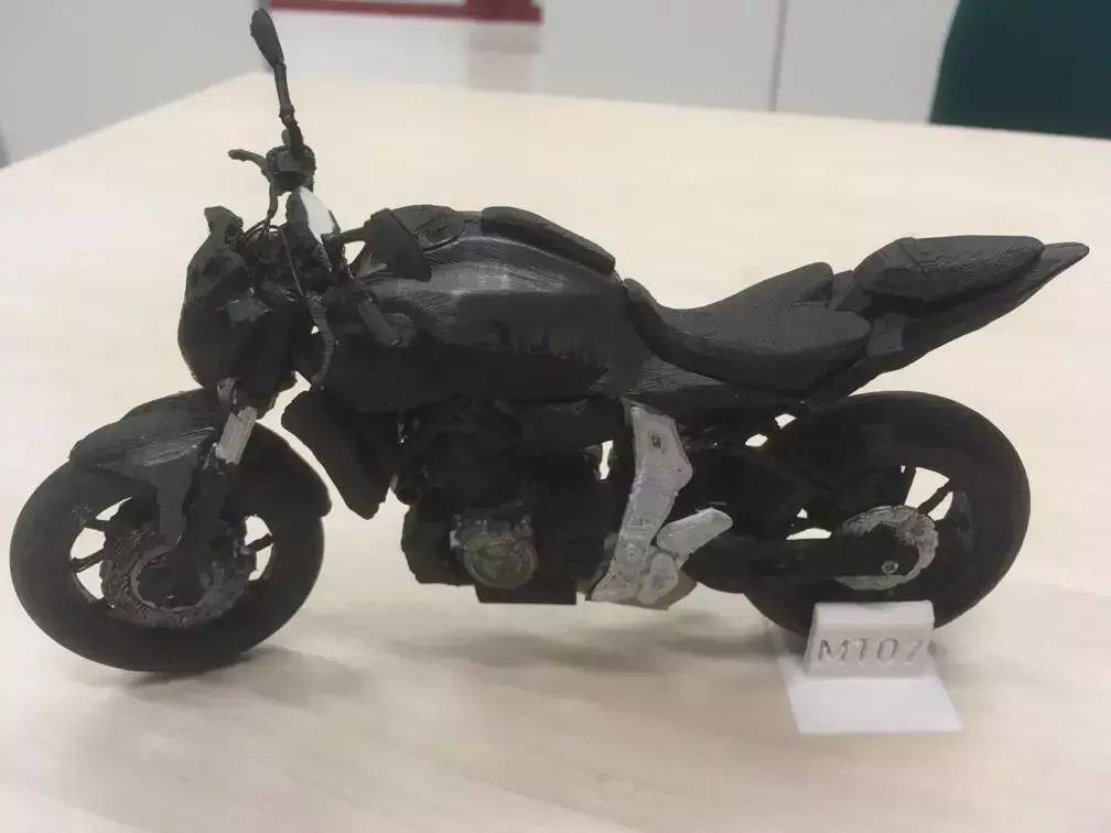 Yamaha MT 07 with Rider 3D print model