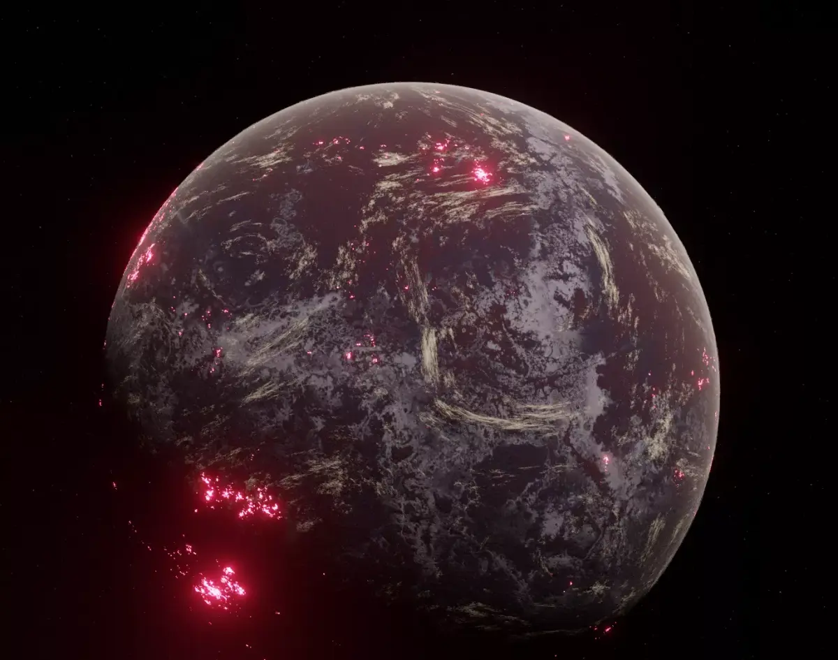 Planet Space Ready to game  Low-poly 3D model 2