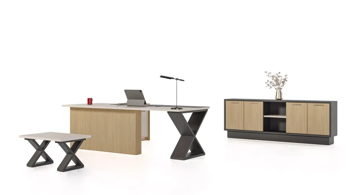 office furniture - EXECUTIVE DESK Low-poly 3D model