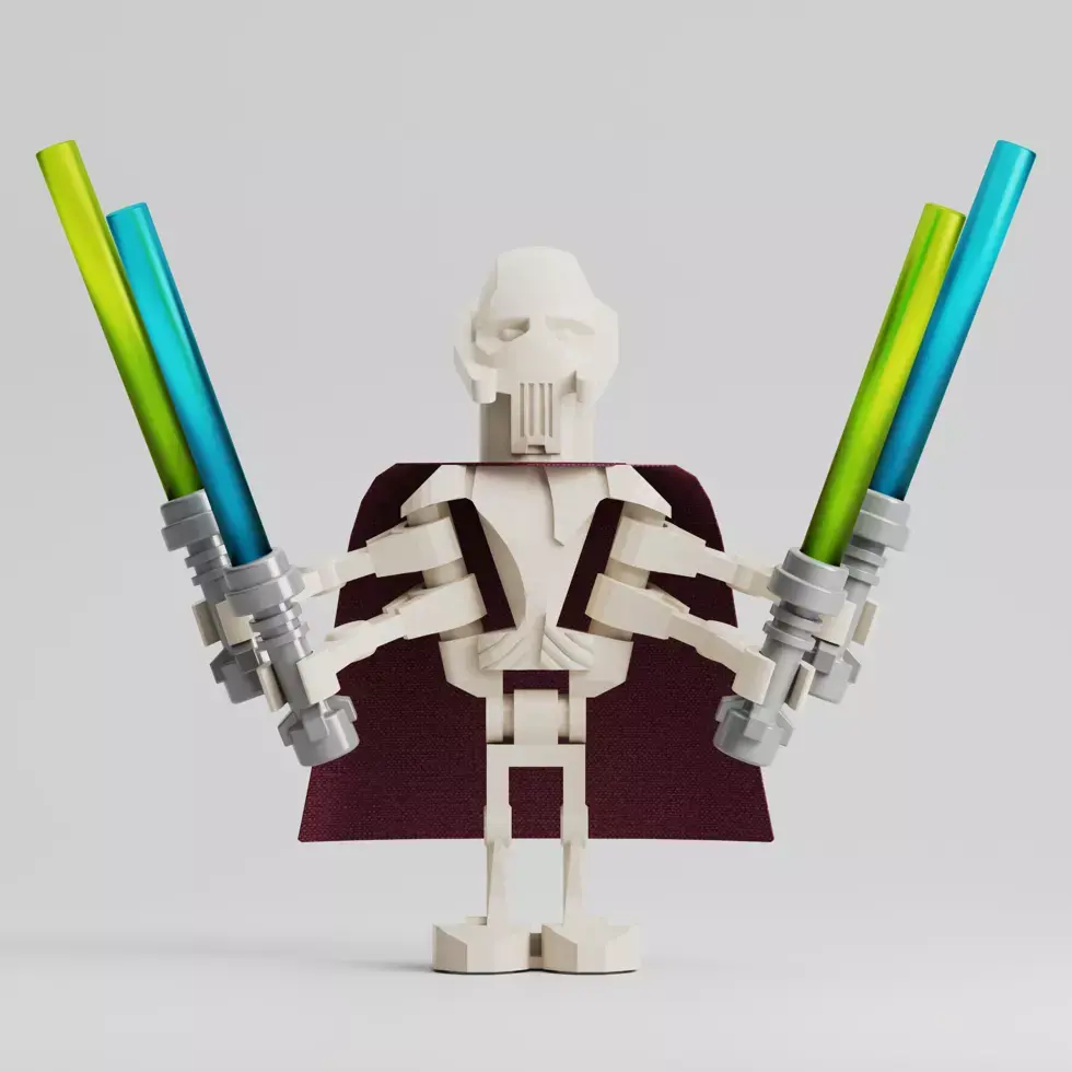 Grievous - The Complete Saga - 3D Print Custom Lego Minifigure 3D print model