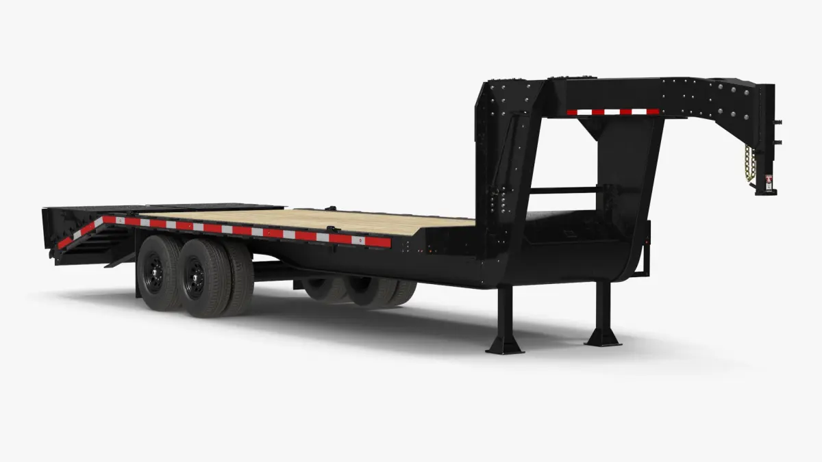 Gooseneck Hauler Pickup Trailer 3D model