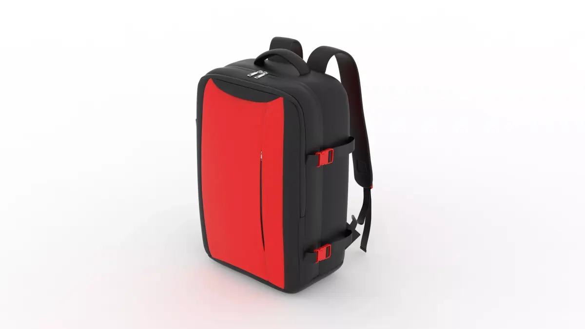 Backpack bag baggage Low-poly 3D model