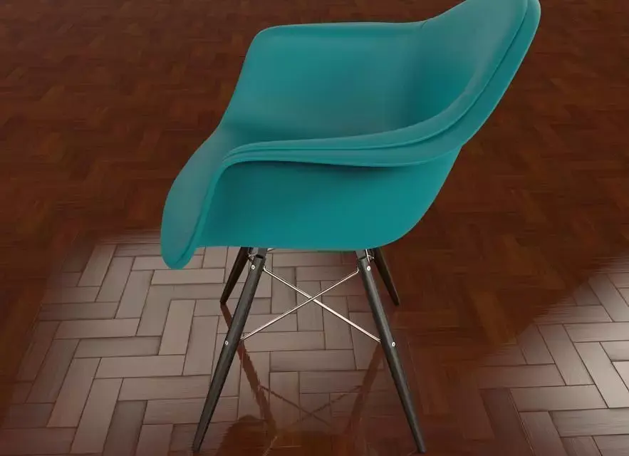 ChairBar teal chair Free 3D model