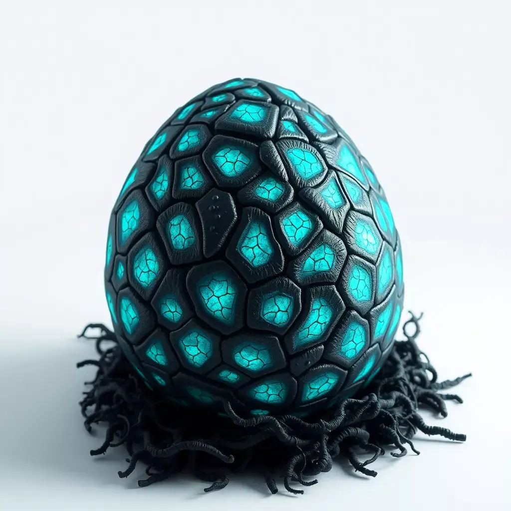 Glowing SciFi Alien Egg Low-poly 3D model purchase