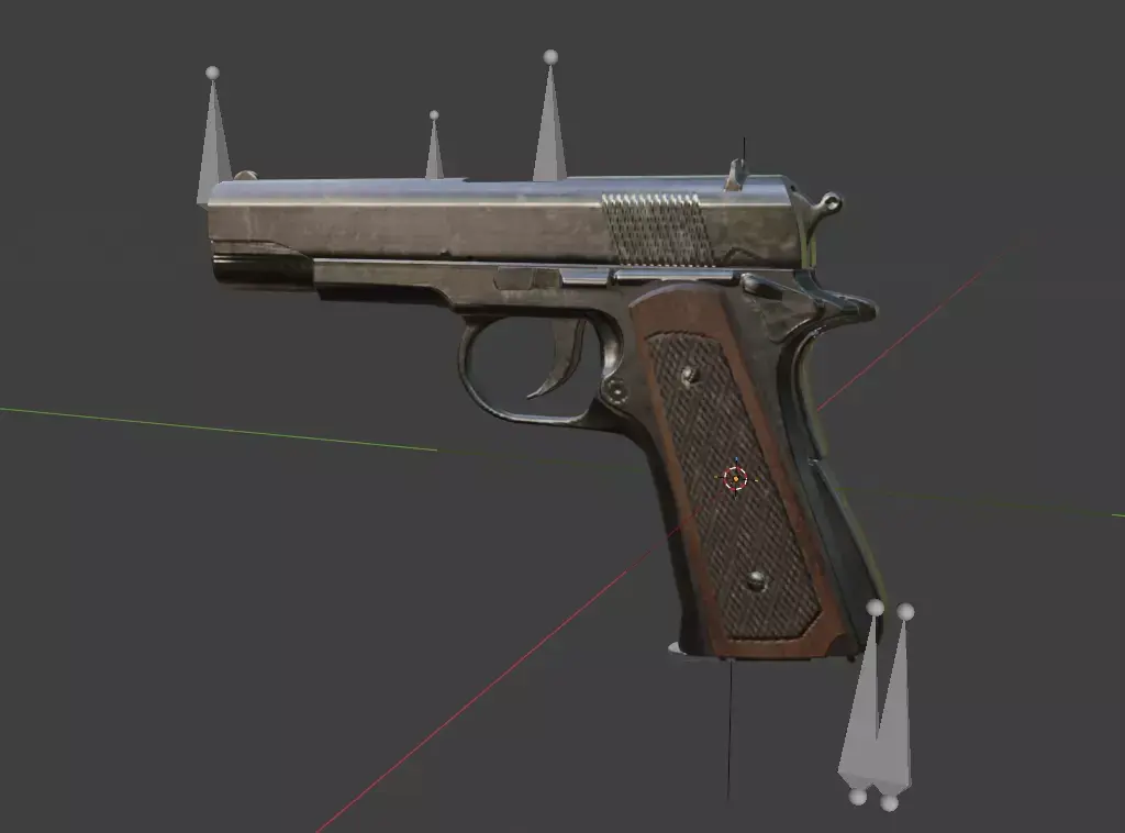 1911 Pistol - Textured and Rigged 3D model
