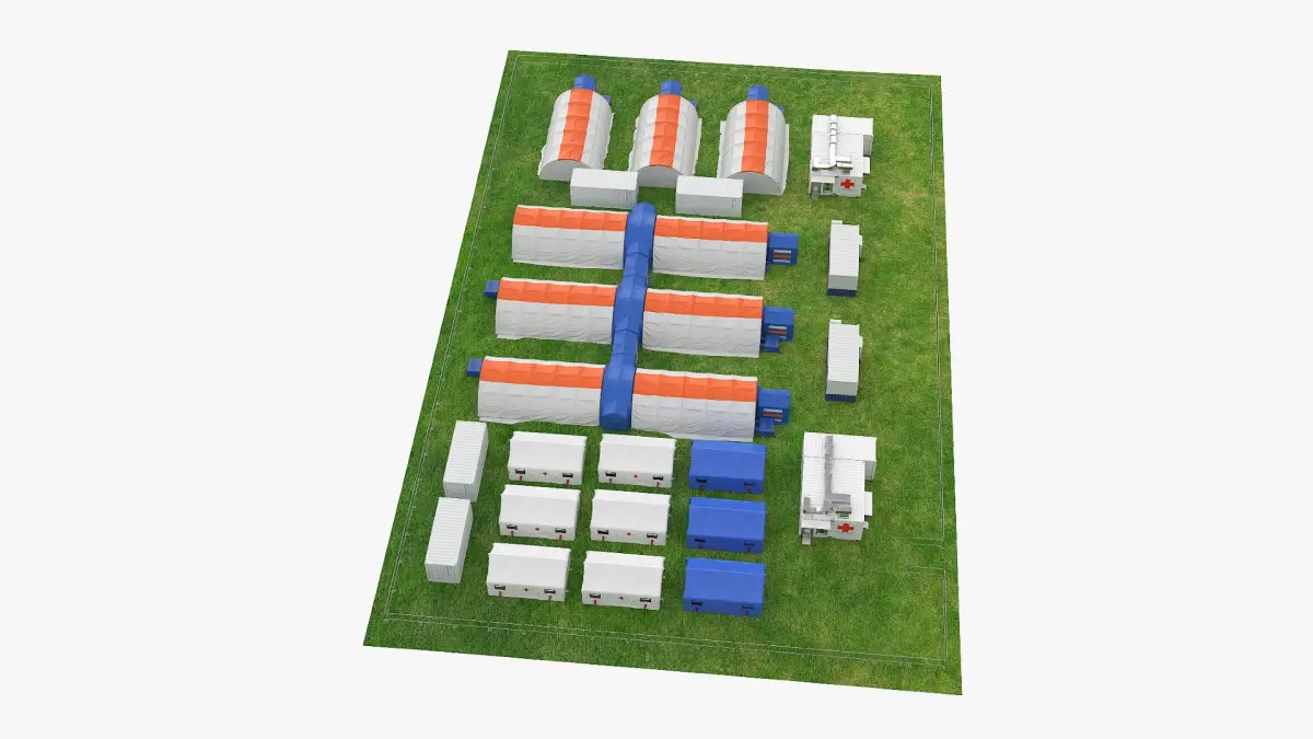 Outdoor Field Hospital 3D model purchase