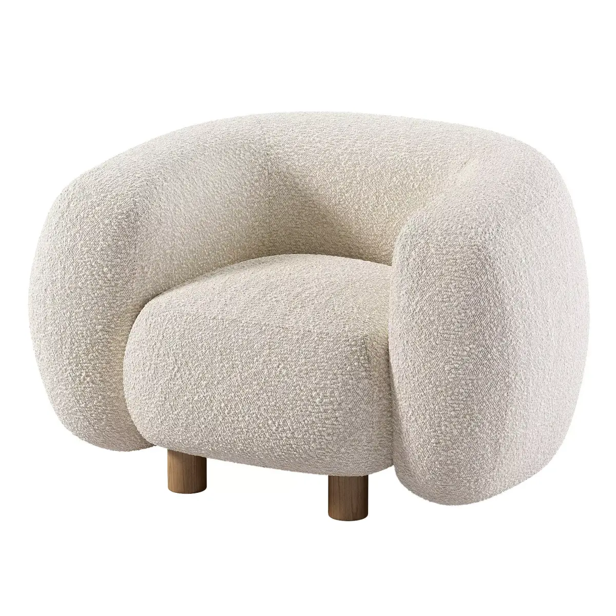 Londy Cozy Ivory Chair Free 3D model