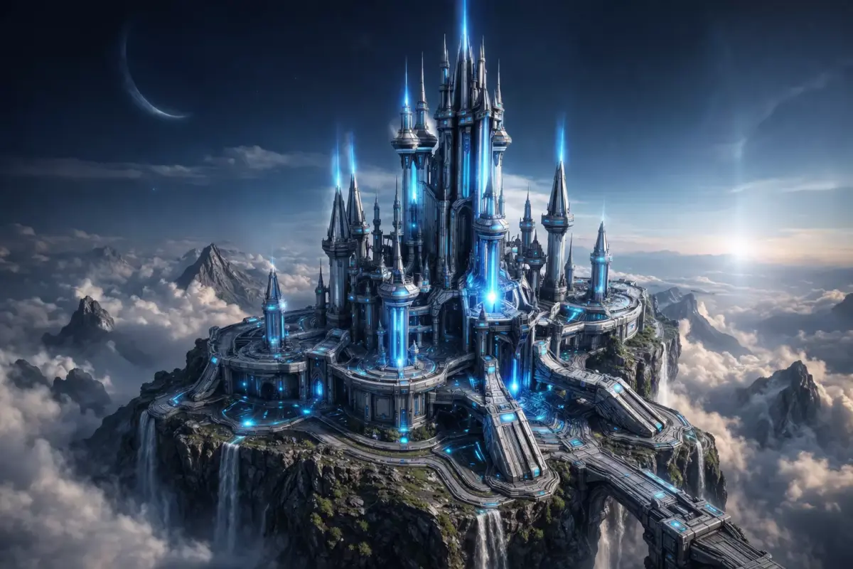 Futuristic Sci-Fi Citadel Tower 3D Model 3D model