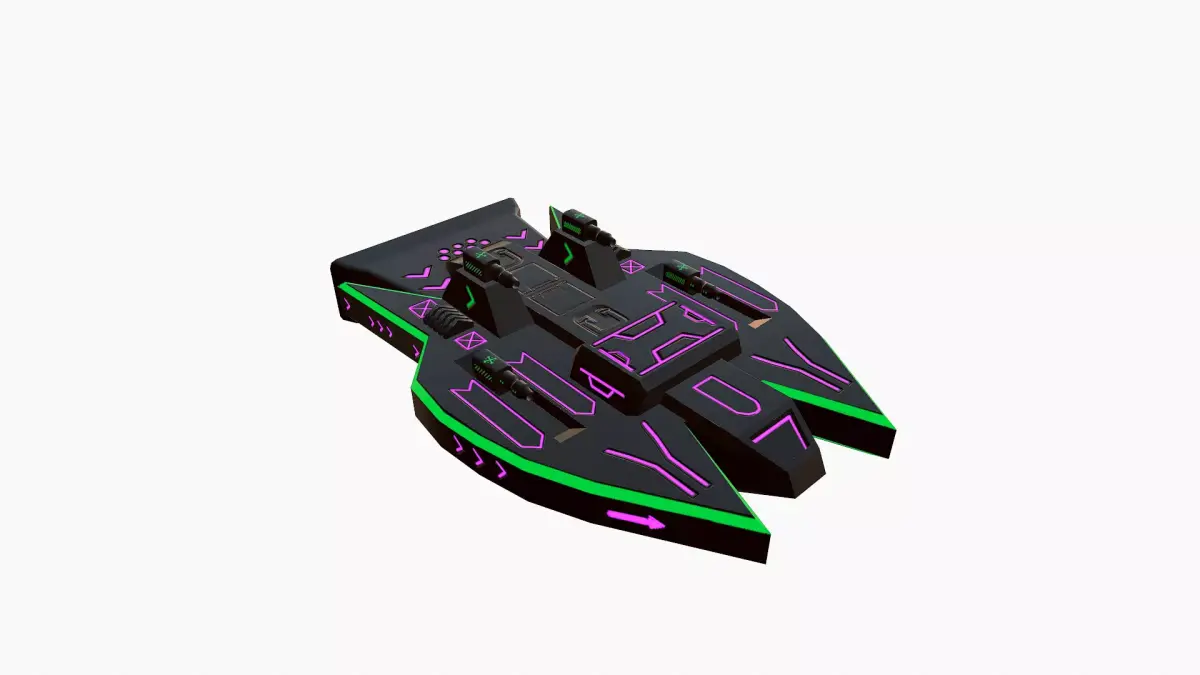 Space Force Green - PBR Low-poly 3D model