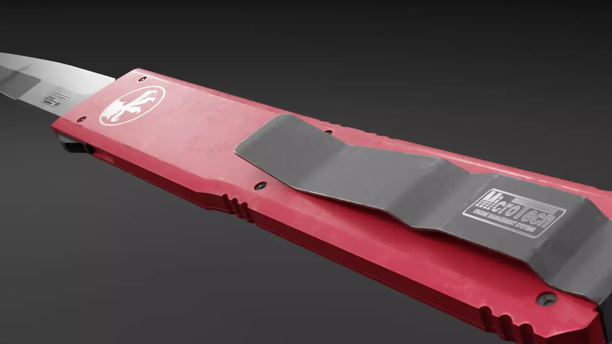 Knife MICROTECH ULTRATECH Low-poly 3D model