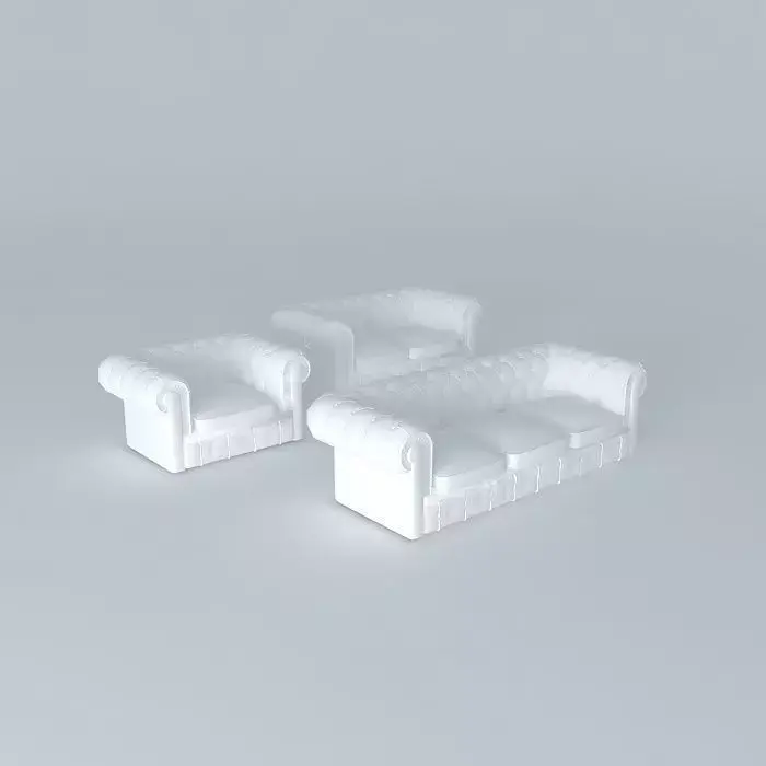 couch three sofas Free 3D model