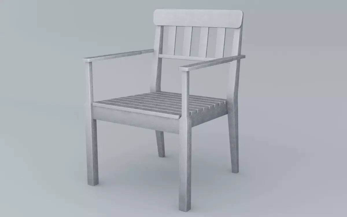 Stell Chair Outdoor AngsoLow Poly VR Low-poly 3D model
