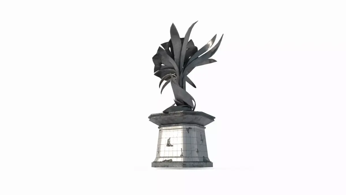 Sci Fi Sculpture Metal Flower 3D model
