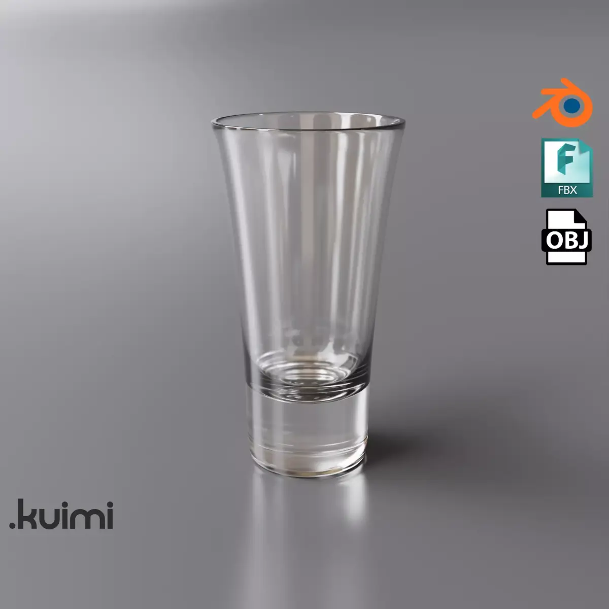 Free PBR Vodka Glass Free low-poly 3D model