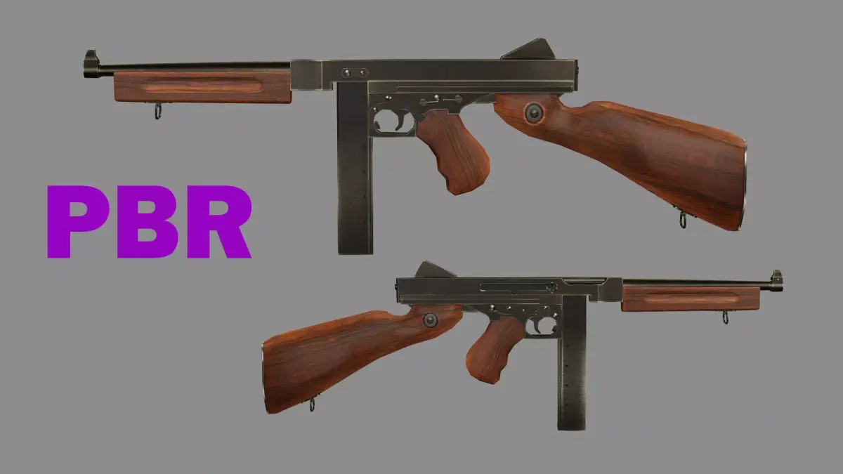 M1A1 Submachine Gun Low-poly 3D Model Low-poly 3D model purchase