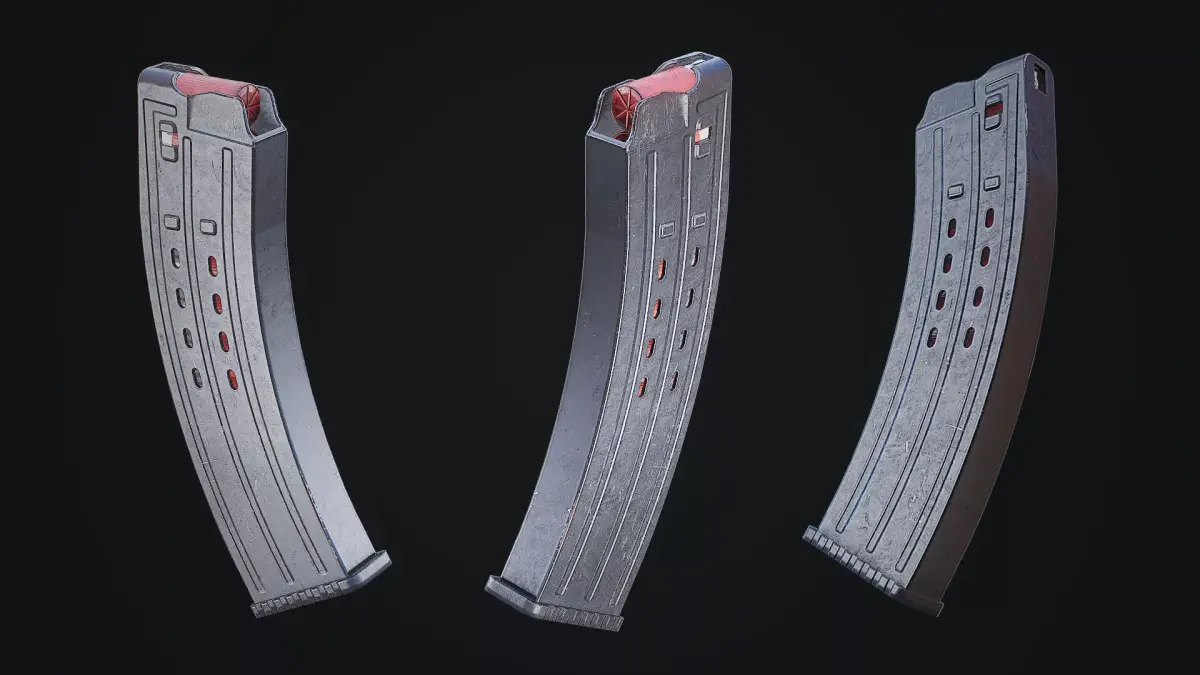 Magazin Typhoon F12 cal 12  - 10 bullets Low-poly 3D model