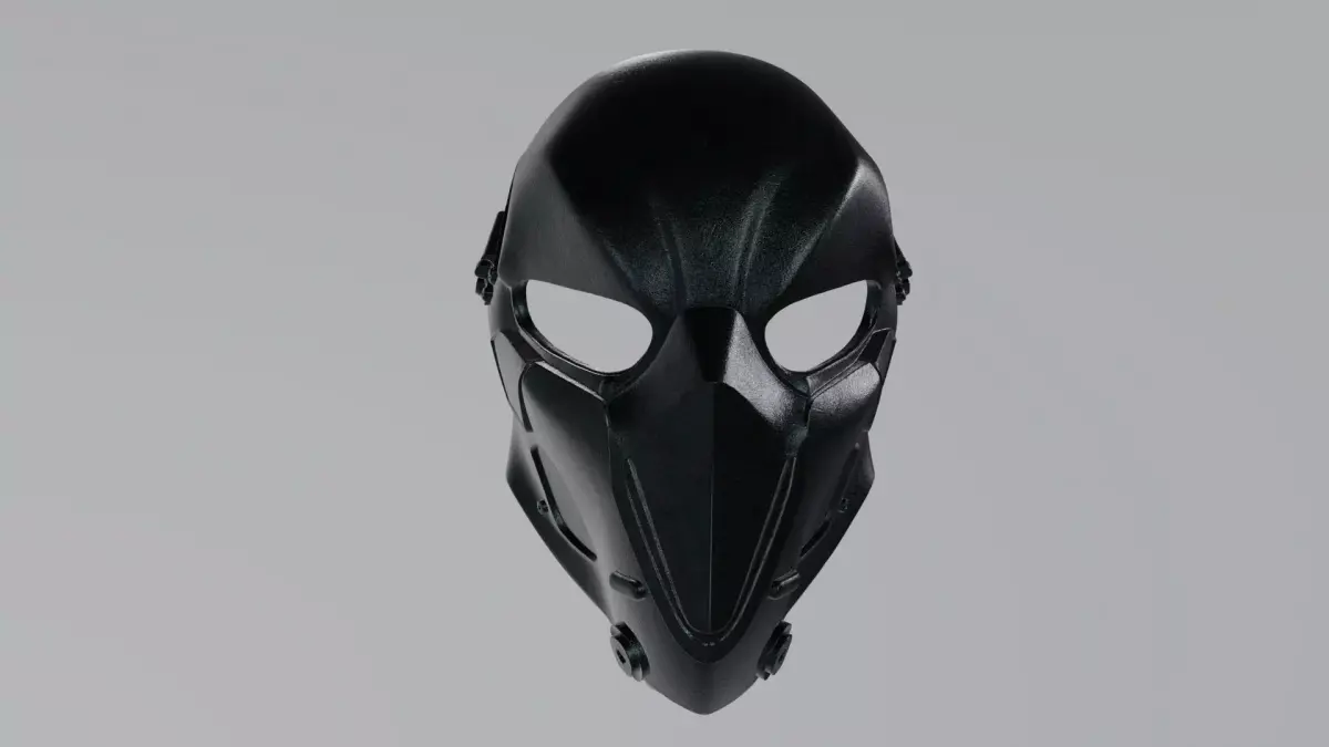 Ballistic Mask - Armored - Helmet Low-poly 3D model